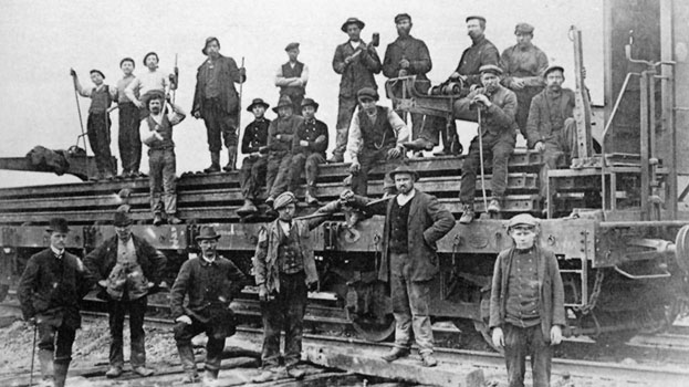 1902 - Esch-sur-Alzette (Lussemburgo) - Lavoratori italiani nella miniera dell'impresa Hoel