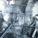 1890 - Villerupt (Francia) - Laminatori al lavoro in un'acciaieria