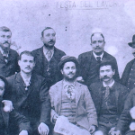 1895 - Festa del 1° Maggio. Nel gruppo i leader del movimento socialista della Costa Azzurra originari di Città di Castello