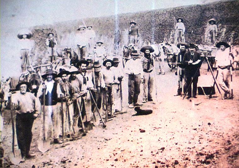 1938 - Rio Grande do Sul (Brasile) - Operai alla costruzione di strade